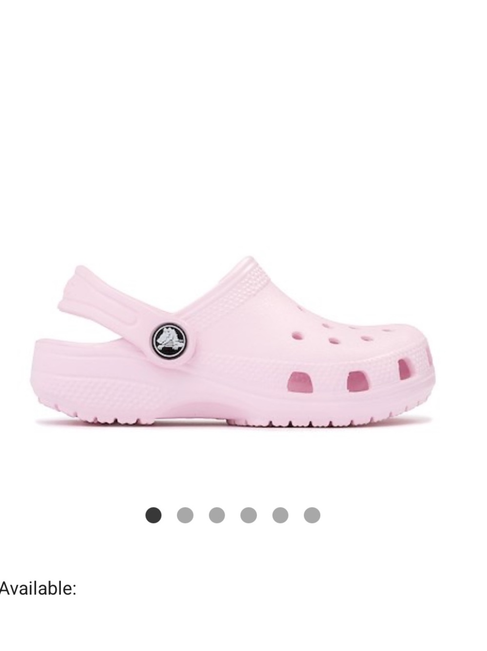 CROCS Kids Clog in Pale Pink
